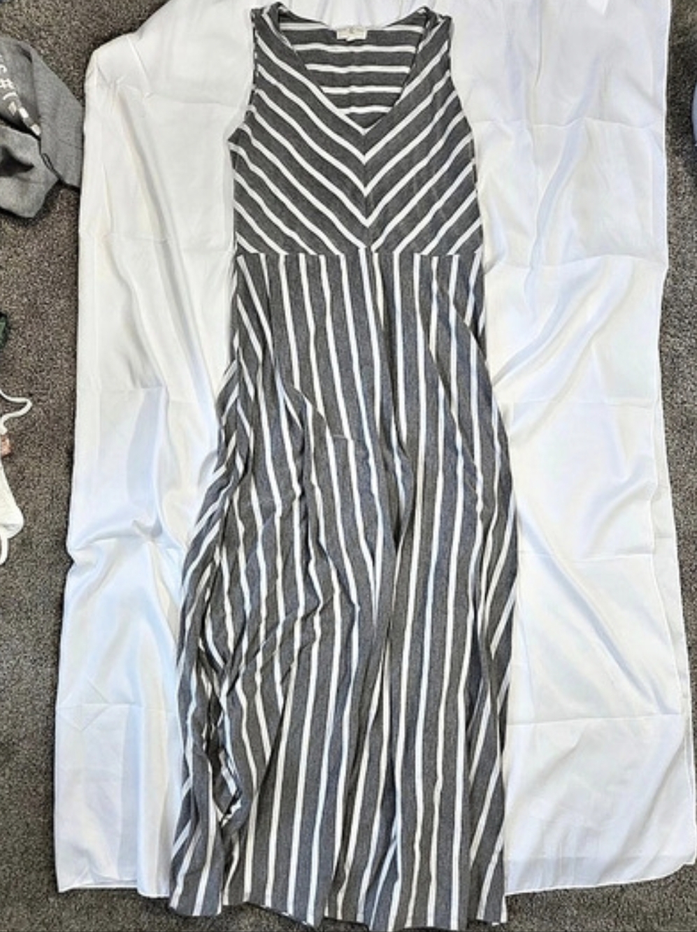 Thyme & Honey Long Striped Maxi Dress